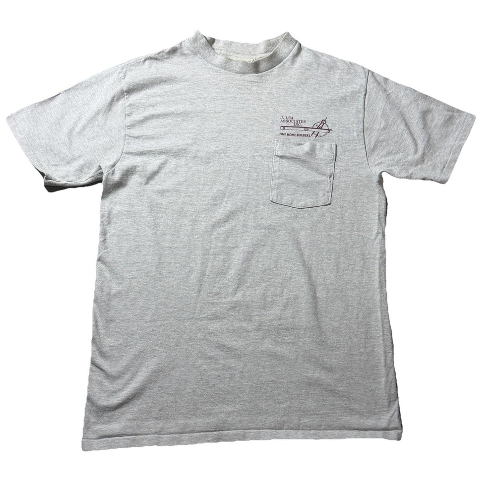 Vintage J Lea Associates Pocket T Shirt USA Single Stitch Workwear Large